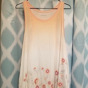 Mudd Racerback Summer Flowy Peachy Tank Top